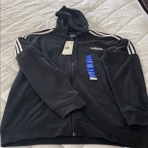 Men’s Large Adidas zip up hoodie, NWT